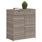 Garden Storage Cabinet Grey 105x55x113 cm Poly Rattan