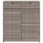 Garden Storage Cabinet Grey 105x55x113 cm Poly Rattan