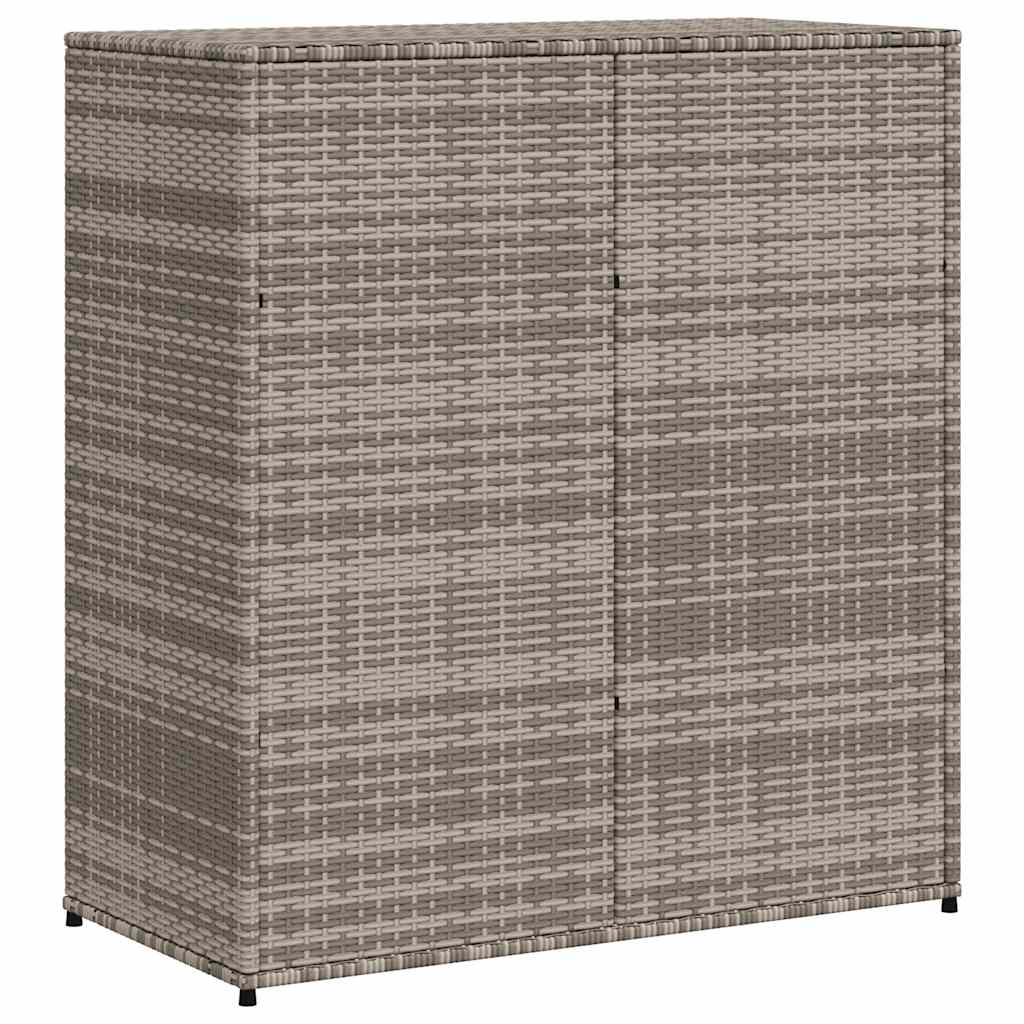 Garden Storage Cabinet Grey 105x55x113 cm Poly Rattan