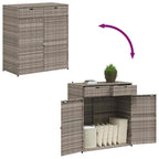 Garden Storage Cabinet Grey 105x55x113 cm Poly Rattan