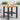 Garden Table Black 40x40x42 cm Poly Rattan Acacia Wood