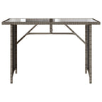 2 Piece Garden Dining Set with Cushions Grey Poly Rattan