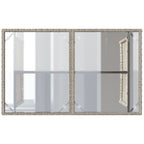 2 Piece Garden Dining Set with Cushions Light Grey Poly Rattan