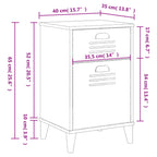 Bedside Cabinet VIKEN Black Engineered Wood