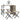 5 Piece Garden Dining Set Foldable Light Grey Poly Rattan
