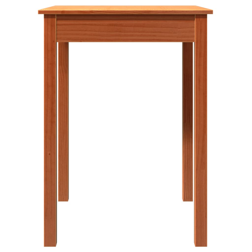 Dining Table Wax Brown 55x55x75 cm Solid Wood Pine
