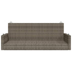 Swing Bench Grey 119x56x48 cm Poly Rattan