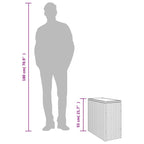 Garden Side Table with Glass Top Black 58x27.5x55 cm Poly Rattan