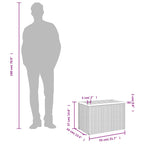 Garden Side Tables 2pcs Beige 55x34x37cm Poly Rattan Solid Wood