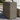 Garden Side Table with Glass Top Grey 58x27.5x55 cm Poly Rattan