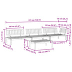 4 Piece Garden Pallet Sofa Set Solid Wood Acacia