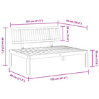 Garden Pallet Middle Sofa Solid Wood Acacia