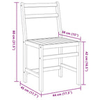 3 Piece Balcony Set Solid Wood Acacia