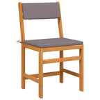 3 Piece Balcony Set with Cushions Solid Wood Acacia