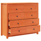 Side Cabinet Wax Brown 100x40x90 cm Solid Wood Pine