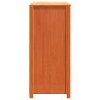 Side Cabinet Wax Brown 100x40x90 cm Solid Wood Pine