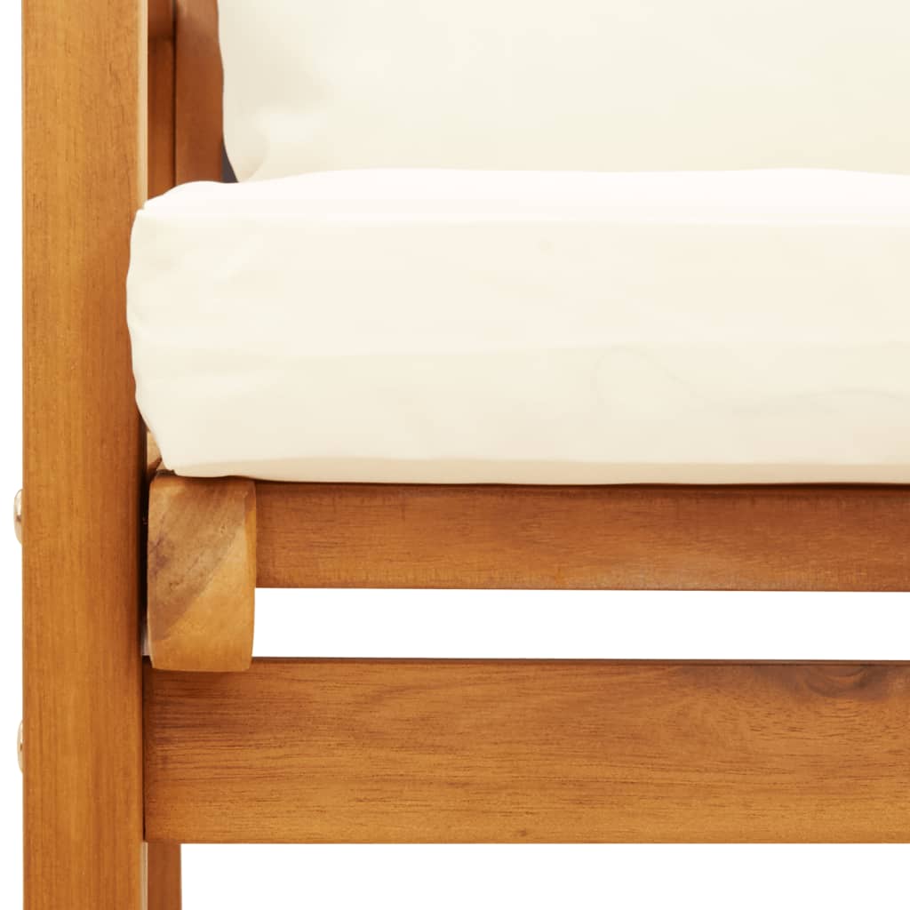 Garden Set with Cushion Solid Wood Acacia