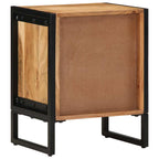 Bedside Table Brown 40 x 30 x 50 cm Solid Acacia Wood and Metal