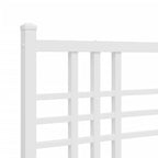 Metal Bed Frame without Mattress with Headboard White 120x200cm