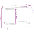 Kitchen Work Table 110x55x85 cm Stainless Steel