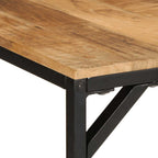 Dining Table 220x90x75 cm Solid Wood Rough Mango