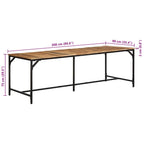 Dining Table 220x90x75 cm Solid Wood Rough Mango