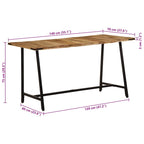 Dining Table 140x70x75 cm Solid Wood Mango