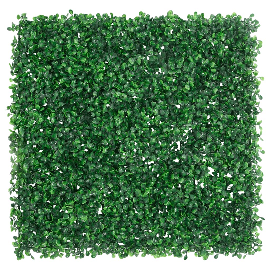 Artificial Shrub Leaf Fence 6 pcs Green 50x50 cm