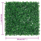 Artificial Shrub Leaf Fence 6 pcs Green 50x50 cm