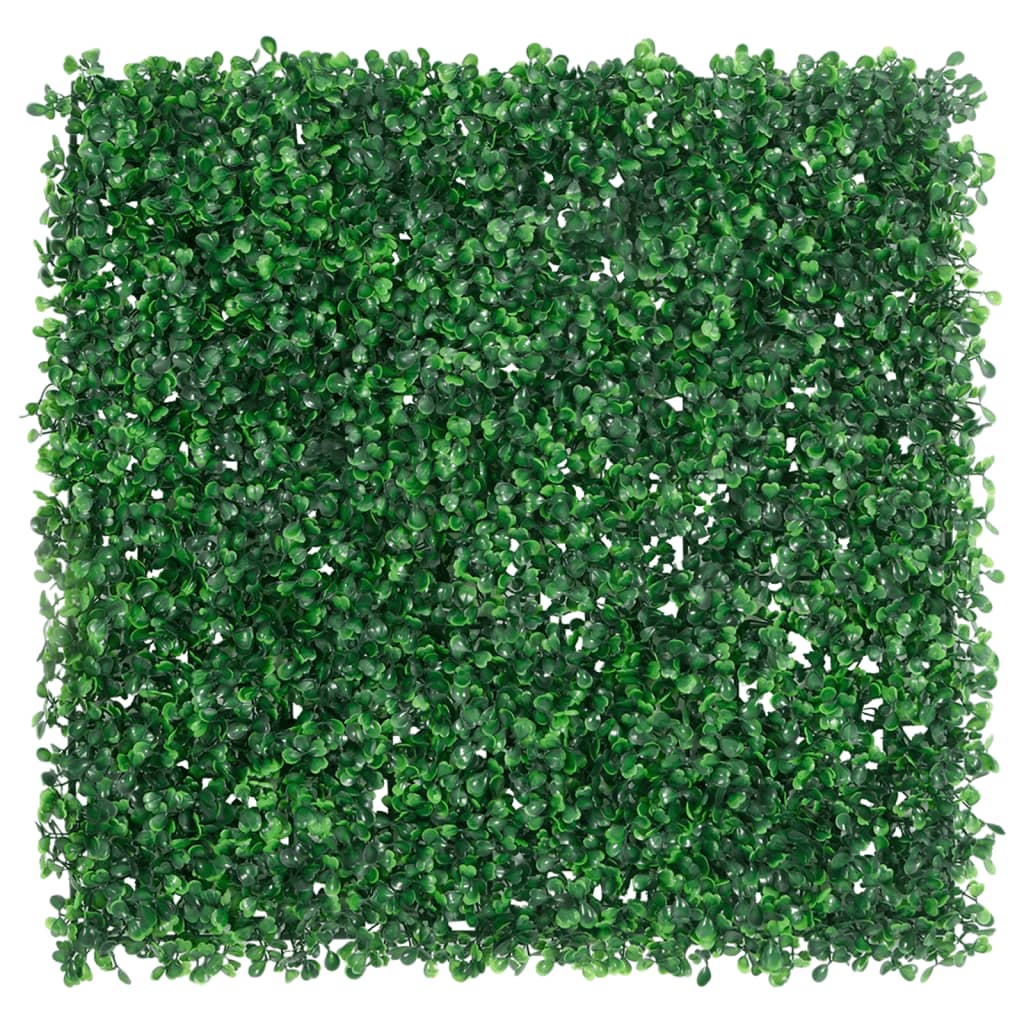 Artificial Shrub Leaf Fence 24 pcs Green 50x50 cm