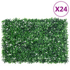 Artificial Shrub Leaf Fence 24 pcs Green 40x60 cm