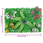 Artificial Plant Fence 6 pcs Green 40x60 cm