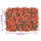 Artificial Maple Leaf Fence 6 pcs Light Red 40x60 cm