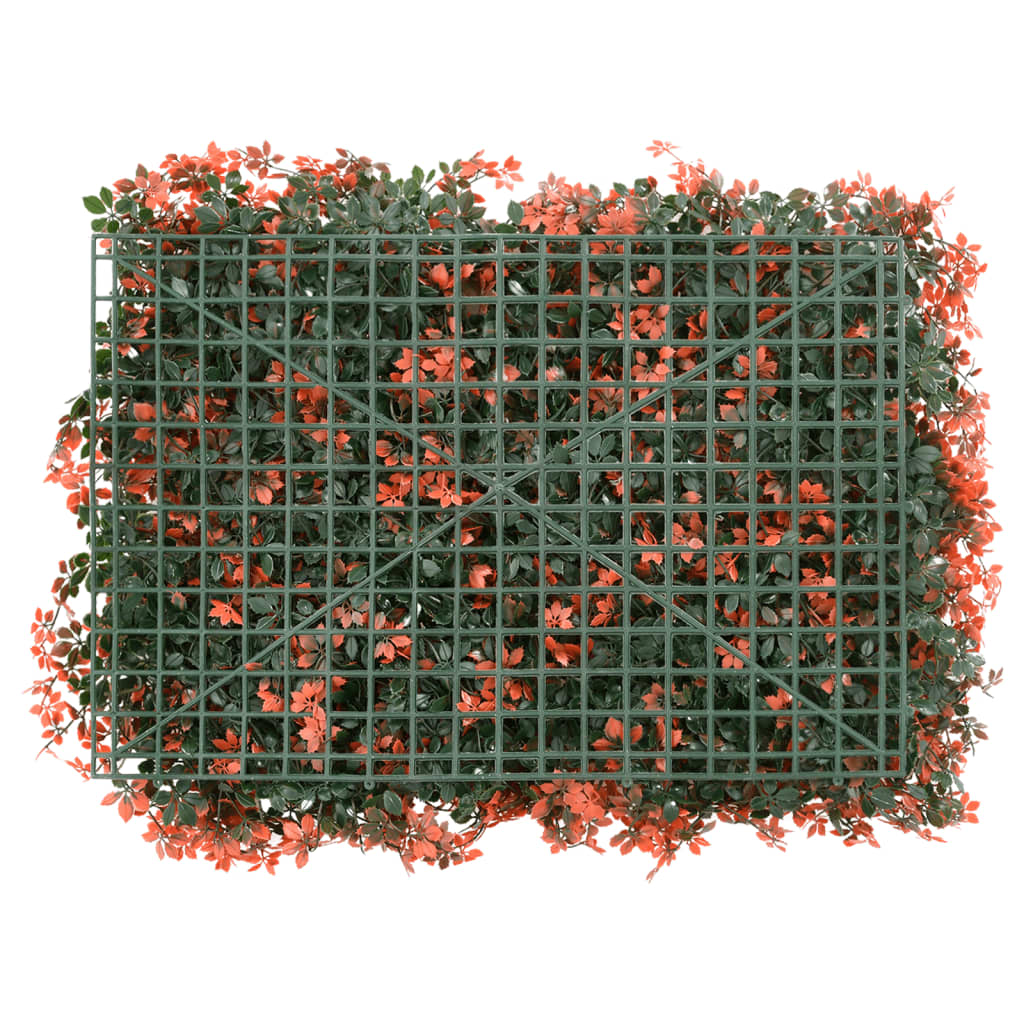 Artificial Maple Leaf Fence 24 pcs Light Red 40x60 cm