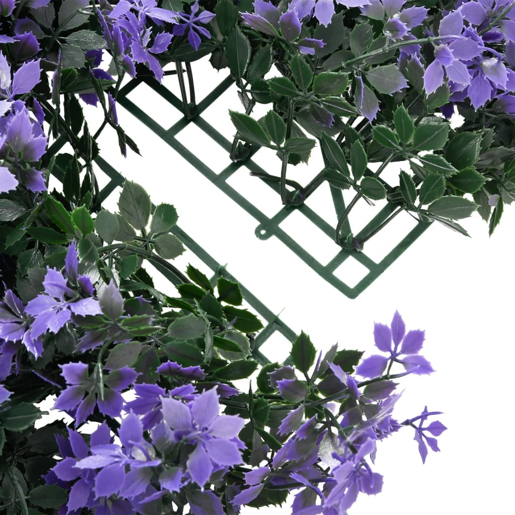 Artificial Leaf Fence 24 pcs Purple 40x60 cm