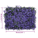 Artificial Leaf Fence 24 pcs Purple 40x60 cm