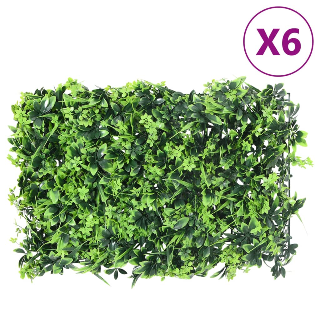 Artificial Leaf Fence 6 pcs Green 40x60 cm