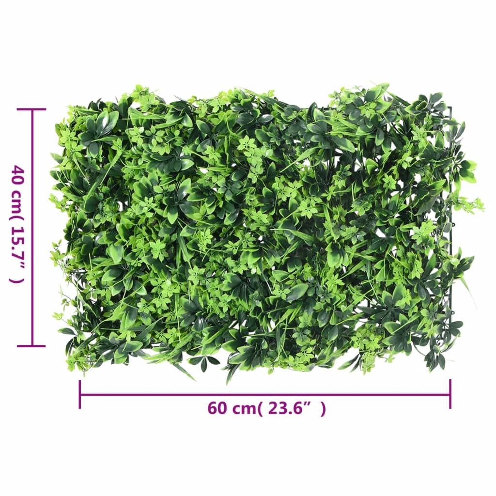 Artificial Leaf Fence 6 pcs Green 40x60 cm
