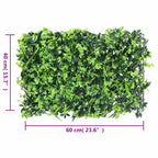 Artificial Leaf Fence 24 pcs Green 40x60 cm