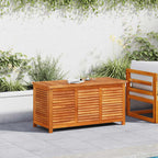 Garden Storage Box with Louver 113x50x56 cm Solid Wood Acacia