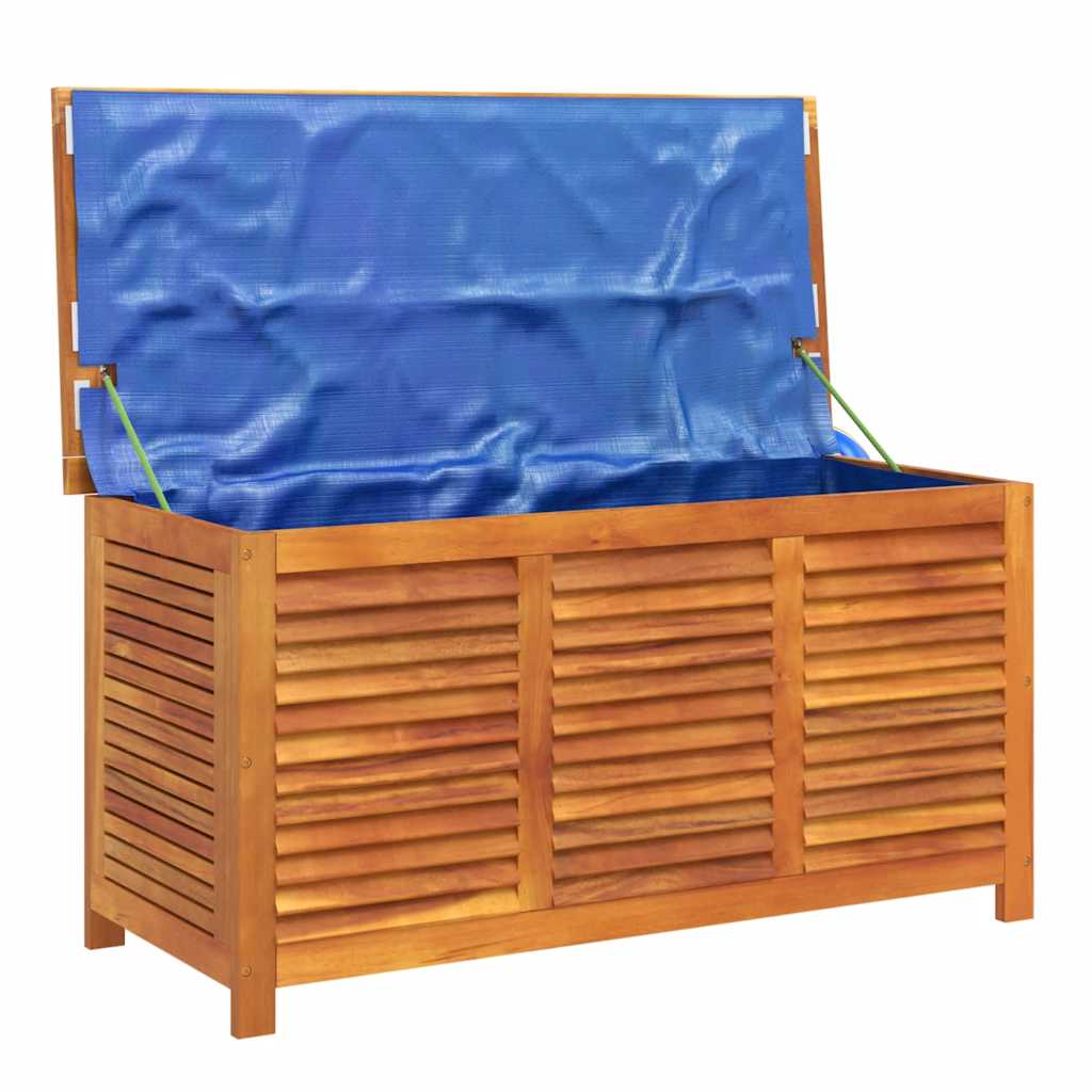 Garden Storage Box with Louver 113x50x56 cm Solid Wood Acacia