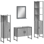 4 Piece Bathroom Cabinet Set Grey Sonoma Engineered Wood