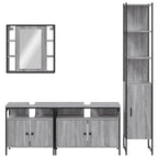 4 Piece Bathroom Cabinet Set Grey Sonoma Engineered Wood