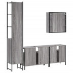 4 Piece Bathroom Cabinet Set Grey Sonoma Engineered Wood