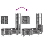 4 Piece Bathroom Cabinet Set Grey Sonoma Engineered Wood