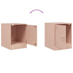 Bedside Cabinet Pink 34.5x39x44 cm Steel