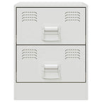 Bedside Cabinet White 34.5x39x44 cm Steel