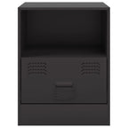 Bedside Cabinets 2pcs Black 34.5x39x44 cm Steel
