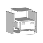 Bedside Cabinets 2pcs Black 34.5x39x44 cm Steel