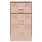Bedside Cabinets 2 pcs Pink 34.5x39x62 cm Steel